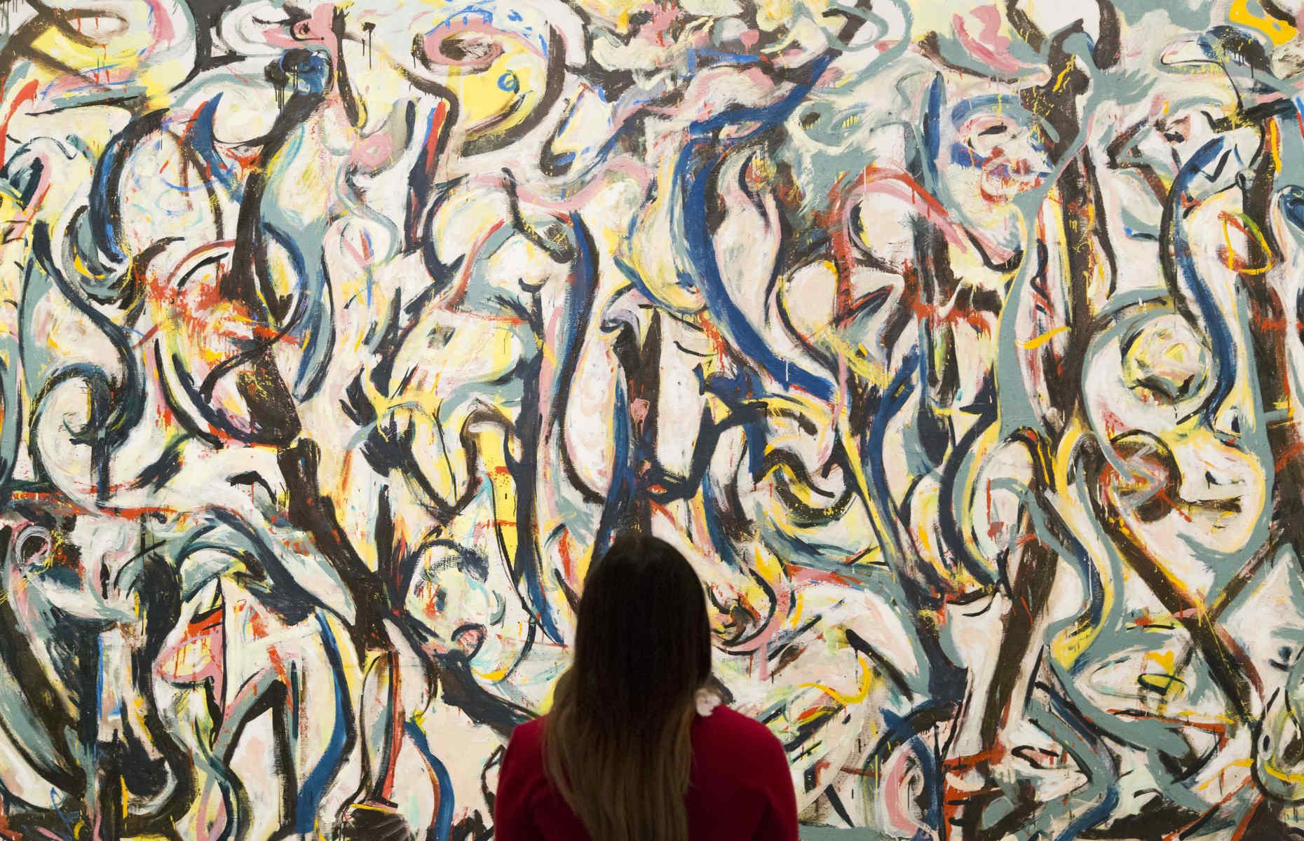 Jackson Pollock's Red, Black & Silver